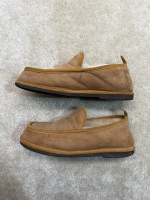 LL Bean Wicked Good Slipper Scuffs Mens Size‎ 8 Medium Saddle Slip On Shoes LL Bean 169492 Mens Size 8M Wicked Good Tan Suede Slipper  main image 2