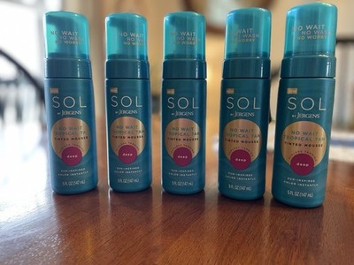 Sol by Jergens Sunless Self Tanner Mousse No Wait Tropical. Lot of 5