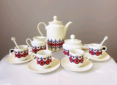 Vtg. 1960/70's Bavaria Schumann Arzberg Coffee Tea Set Retro Mid-Century Modern