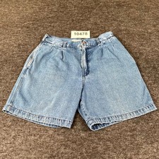 Vintage Bugle Boy Company Denim Shorts Mens 32 Blue Cotton Light Wash Pleated
