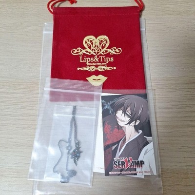SERVAMP Lippen & Spitzen Halskette Schwarze Kamelie Silber 925 Granat CZ...