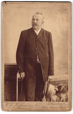 Fotografie W.C. Hoffmann, Dresden, König Johann Strasse, Portrait eines Herrn m 