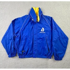 VTG 1992 Americas Cup Yacht Race Nautica Full Zip Windbreaker Jacket Hood XL
