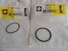 2 New 1 each PRB SCX3.5 and SCQ3.6 Square Cut Belts for VCR, Cassette, DVD Drive