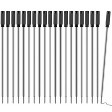 Ballpoint Pen Refills Black Ink Medium Tip 20 Pack
