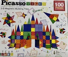 Picasso Tiles 100 Piece 3D Color Magnetic Bui...