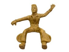 VINTAGE MARX Mounted TOWN COWBOYS waving left arm - 60mm Vinyl, TAN 15