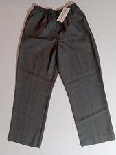 NWT Alfred Dunner Women's Elastic Waistband Dark Gray Dress Pants size 10