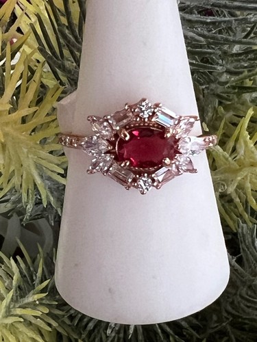 NWT size 9 BP Ring RBP3666 ‘ChaseYourDreams’ LC Dark Ruby Sterling/RoseGood Pl - Picture 9 of 12