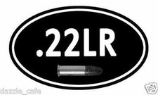 Lata de munición 22LR calcomanía adhesiva 5"x3" paquete de 2 latas de munición OVALADAS 22 rifle largo