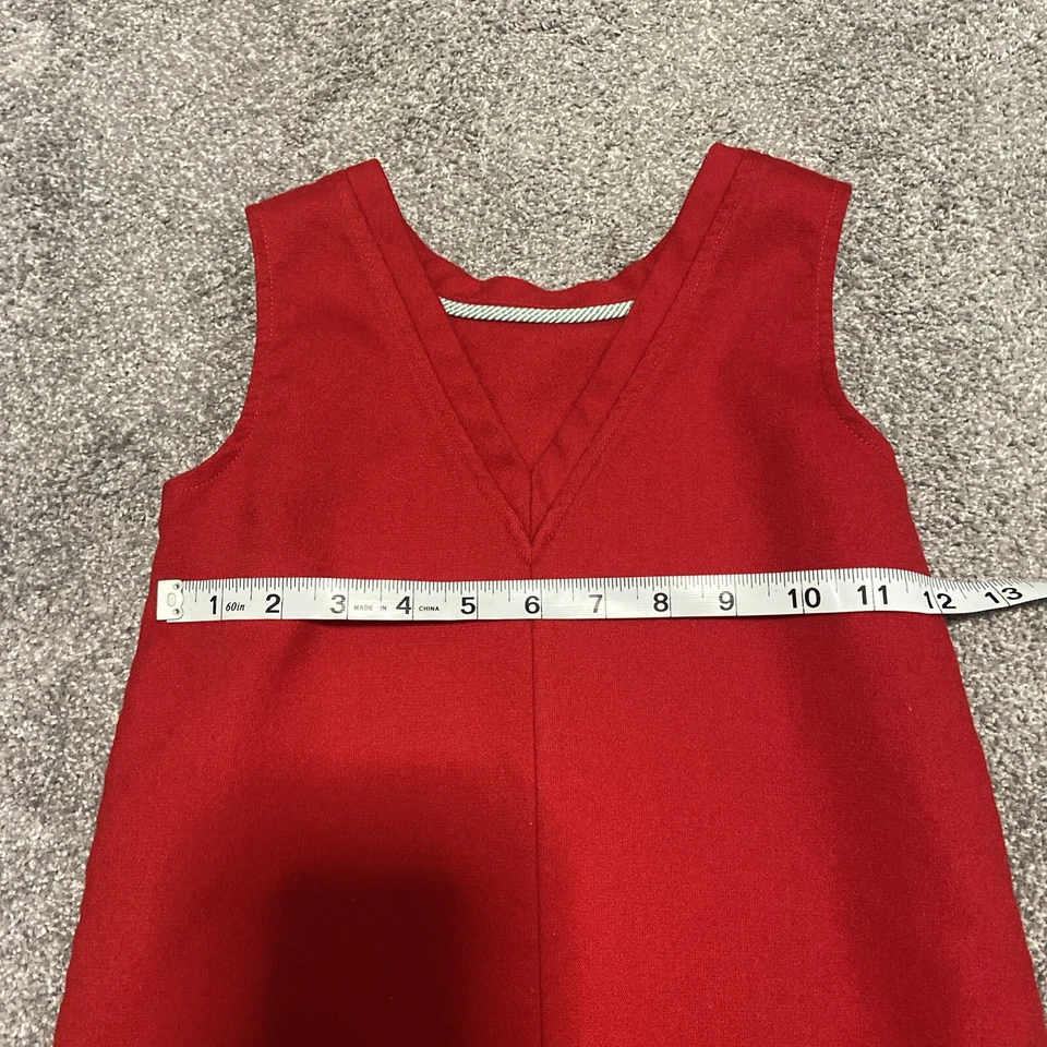 Vestido de festa Vineyard Vines vermelho juventude pequeno YS festa gota Natal - Imagem 2 de 4