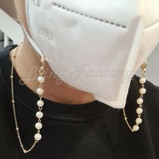  US SELLER Face Mask Pearl Bead Chain Necklace, Mask Holder, Mask Strap Fashion