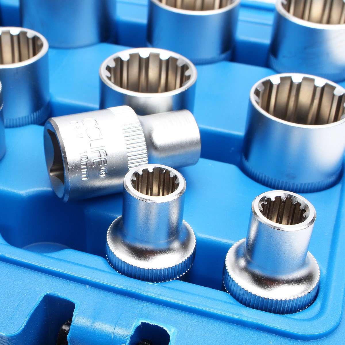 Otgerlensker Steckschlüssel-Satz 19-tlg. – 1/2" Antrieb, Metrisch 8–32 Mm, Zoll & Torx, Im Kunststoffkoffer