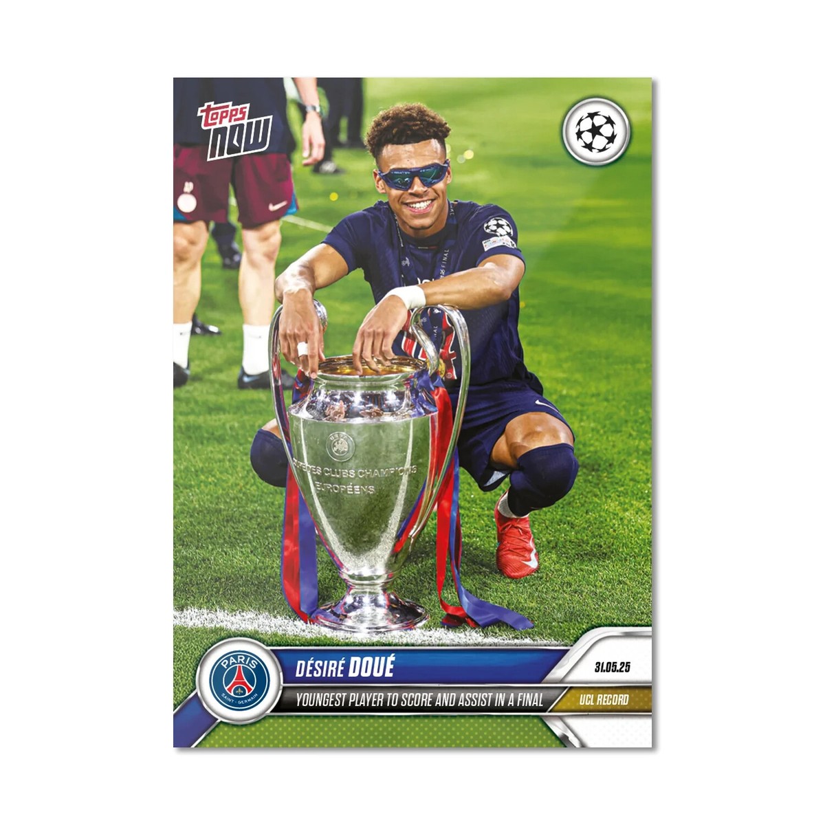 Desire Doue Paris Saint-Germain PSG 2024-25 UCL Topps NOW Card 162