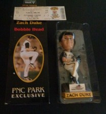 ZACH DUKE Pittsburgh Pirates 2006 Bobblehead SGA + Ticket Stub MLB Baseball