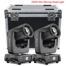 2PCS 230W 7R Beam LED Moving Head Lights DMX512 24Prism Stage Lighting With Case