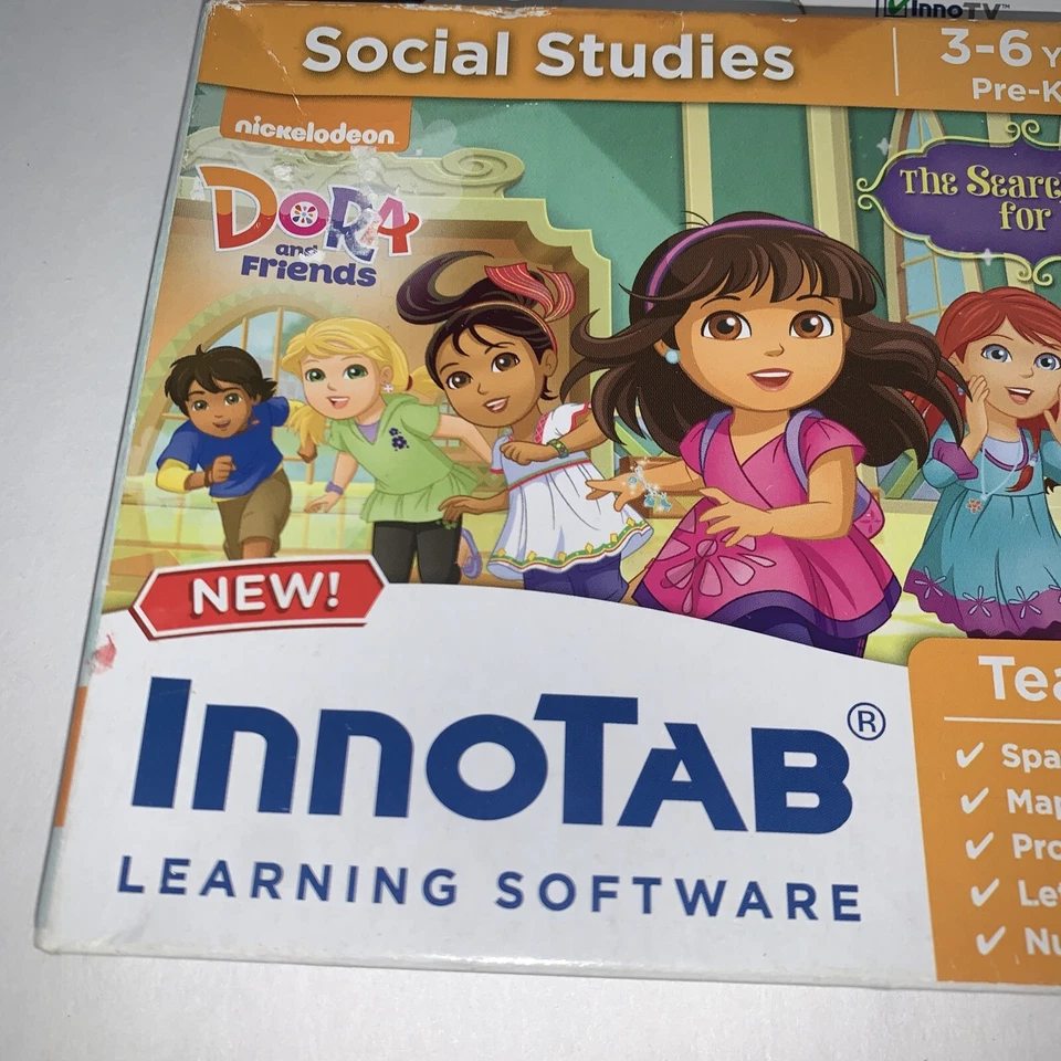 Dora the Explorer Vtech InnoTAB game - Social Studies 3-6 pre-K *NEW* inno tab - Image 2 of 4