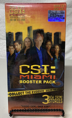 New Sealed CSI Miami Booster Pack for CSI Board Game 3 Crime Stories Adult