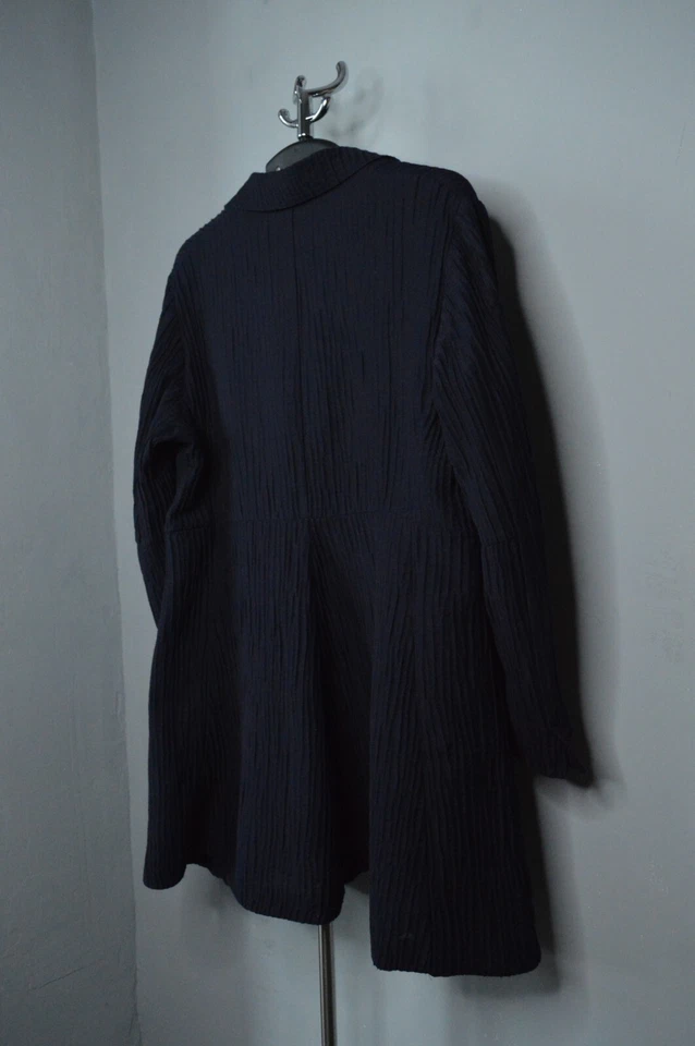 Oska Damen dunkel lila plissiert Wollmischung halb gefüttert Long Blazer - Gr... - Bild 4 von 4