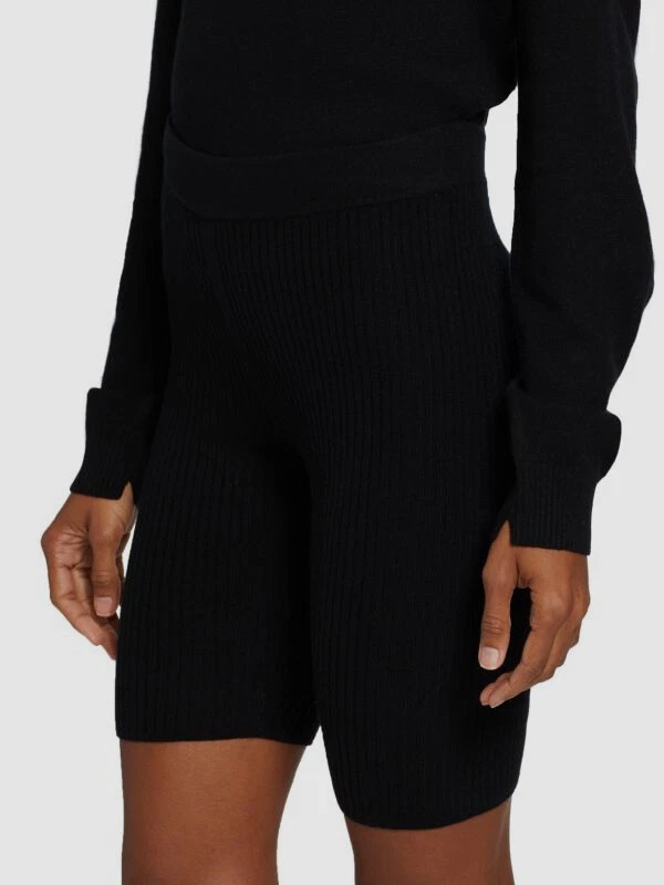 260 LouLou Studio Women s Black Cycliste Cashmere Bike Shorts Size S
