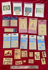 Embossing Brass Stencils; 26 Pieces; 11 Unopened; Original Owner