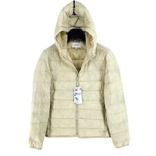 Veste À Capuche Matelassée Beige Pour Homme Taille M