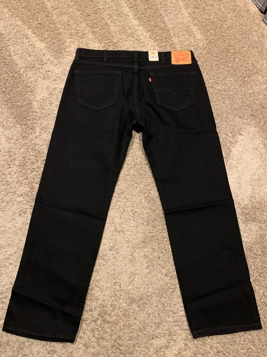 Levi's 505 Jeans Regular Fit Straight Leg Black Men's 38X30 Levi's 505 Jeans Regular Fit Straight Leg Black Men's 38X30