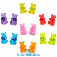 Bluebubble MY SWEET SHOP Gummy Bear Earrings Cute Kitsch Kawaii Novelty Retro 