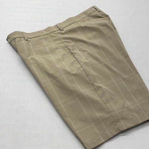 Pantalon Corto Golf De Cuadro Para Hombre Frente Plano Caqui Talla 36 Grand  Slam | eBay