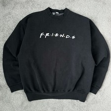 Vintage 90s Friends Crewneck Sweatshirt XL Black TV Show Televison Promo 1996