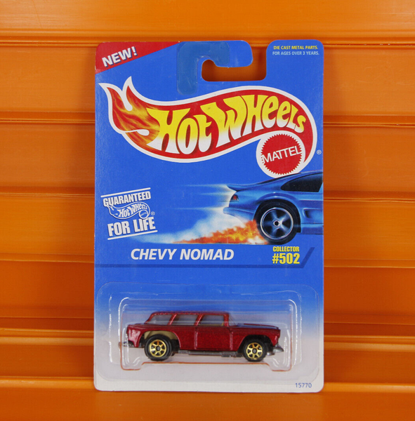 Hot Wheels - 1996 - Chevy Nomad (Open Steering Wheel) - Blue Card Collector #502-image