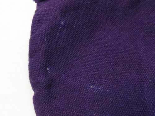TU - Purple Cotton Pale Gold/Silver Sequin & Glass Beaded Hand Bag/Shoulder Bag - Picture 9 of 13