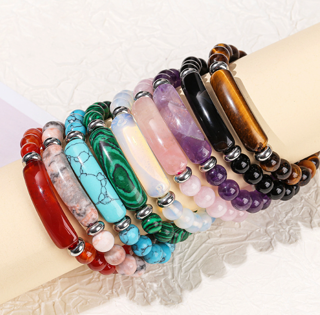 Pheromone Bracelet, Natural Pink Pheromone Bracelets 8mm Stretch 