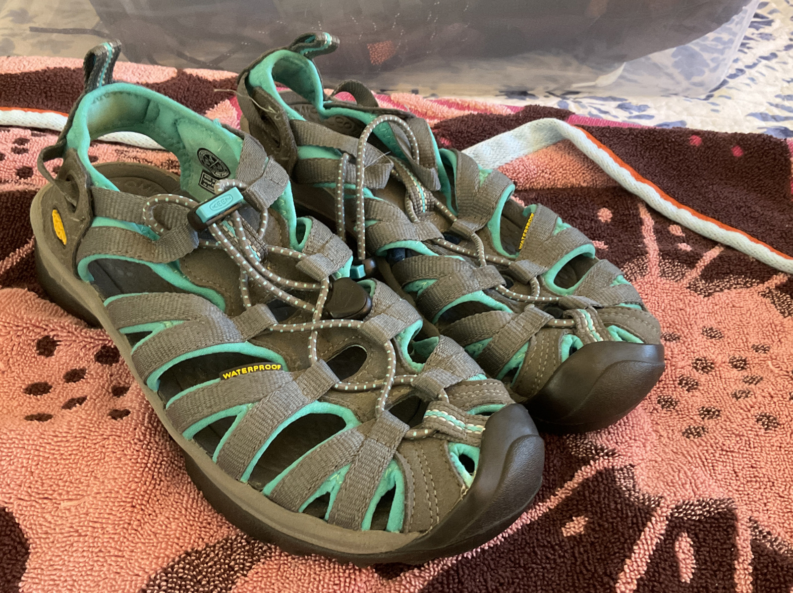 Keen Whisper Waterproof Turquoise Gray Sandals 1003717 Women's Size 6 | eBay