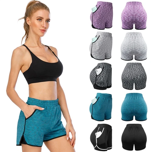 Womens Bike Shorts butt lift Basic Workout Scrunch Booty High Waist Running Yoga - Picture 1 of 17