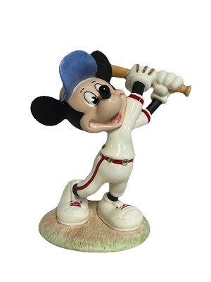LENOXアメフト ミッキーマウス Lenox Disney Mickey Mouse Up At Bat Baseball Fig #812888 NEW 24 Kt