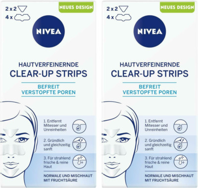 Nivea Clear-Up Strips zur Hautverfeinerung und Mitesserentfernung
