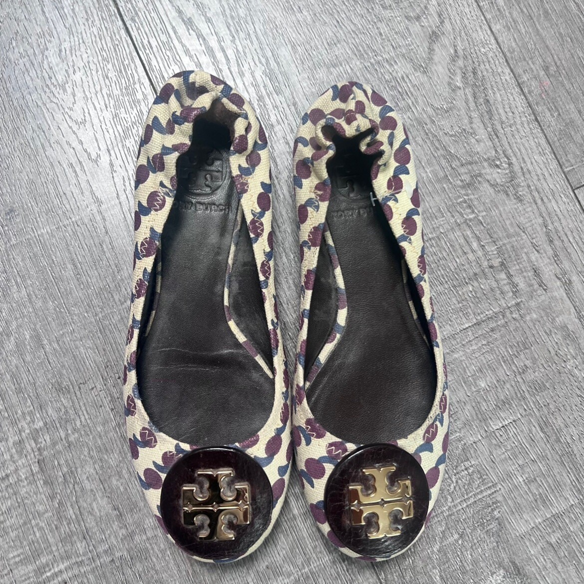 Tory Burch Moon Star Reva Ballet Flats RARE Size 5.5 image 2