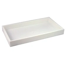 6 Jewelry Insert Trays White Display Organizer 14 ¾ X 8 ¼ X 1 ½ Storage Plastic