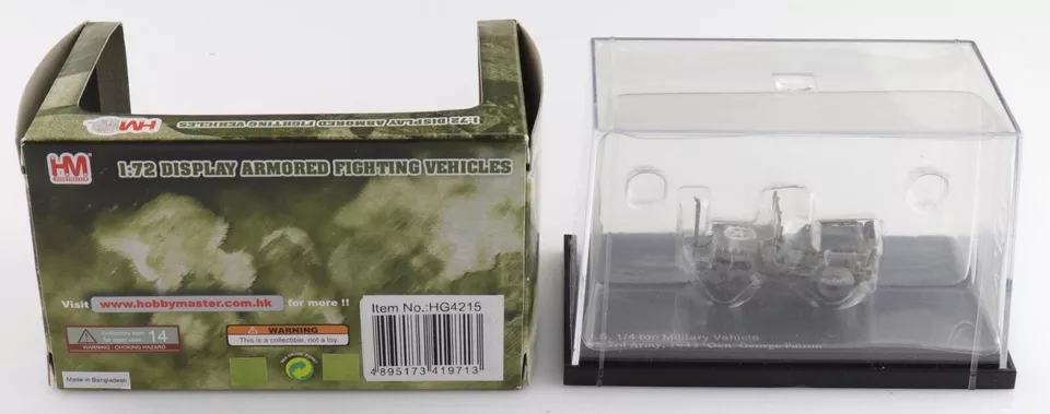 Hobby Master 1/72 Willys Jeep "War Eagle!" US Army Gen George Patton 1945 HG4215 - Image 3 of 4