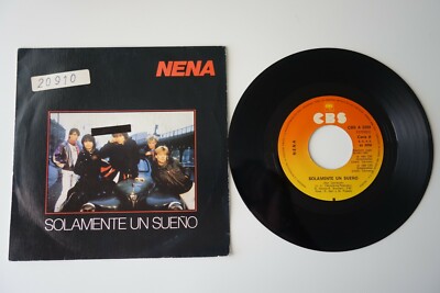 NENA: SOLAMENTE UN SUEÑO=NUR GETRAUMT SPANISH PRESSING 7'' VINYL W/LYRICS ON BACK