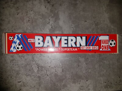 Mit Bayern ist der Sieg  PVC Aufkleber Autoaufkleber 21cm x 4 cm  Fanartikel 