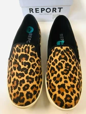 REPORT Women’s Leopard Canvas Slip on Tennis Shoes NEW SHOW STOPPERS