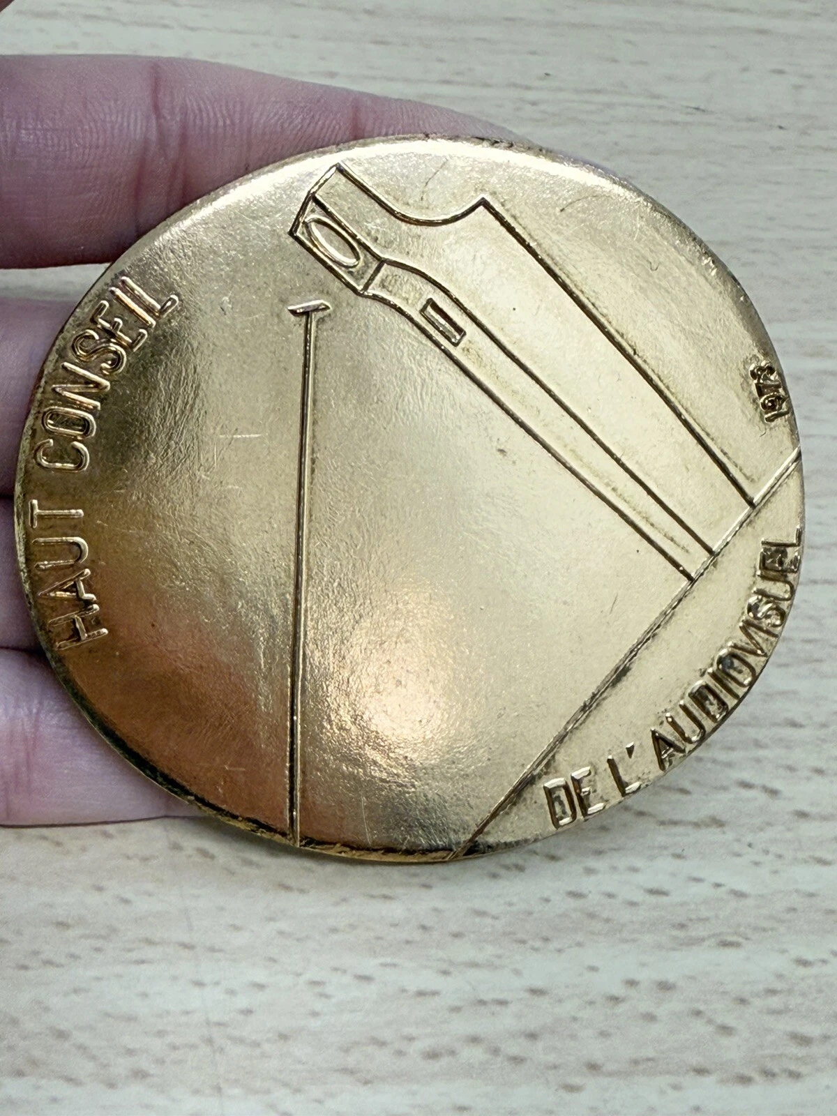 Médaille Au Conseil De L’audiovisuel 1973 En Bronze Gioli