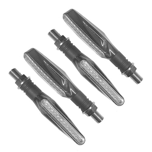 4X Motorcycle 12LED Turn Signal Indicators Motorbike Flowing Water Light Amber - Picture 6 of 14