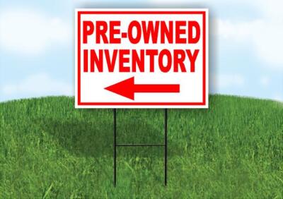 PRE OWNED INVENTORY LEFT arrow Yard Road with Stand LAWN SIGN Single sided