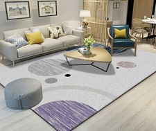 3D Blue Circular Pattern NAO2870 Game Rug Mat Elegant Photo Carpet Mat Fay