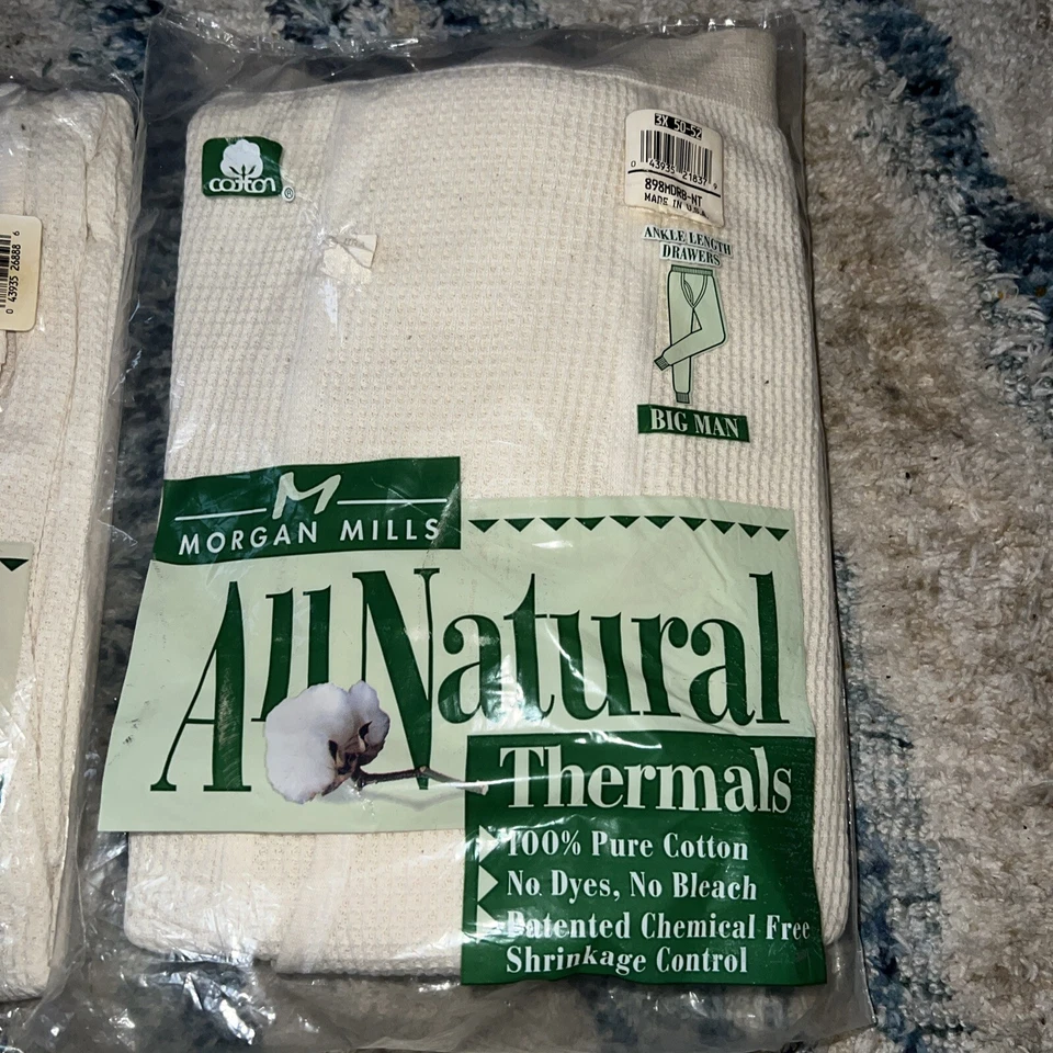 De colección Morgan Mills Long Johns Pantalones Térmicos Cajones Y Top Hombre’s 3 XXXL Foto 3 de 4