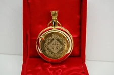 Used Gold Plated Church Pyx in Case - Host Box