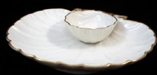 Lenox China Orleans Collection 1 Piece Chip and Dip Plate Seashell Design